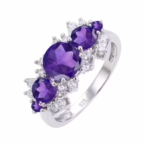 Ring Verlobung mit Amethyst