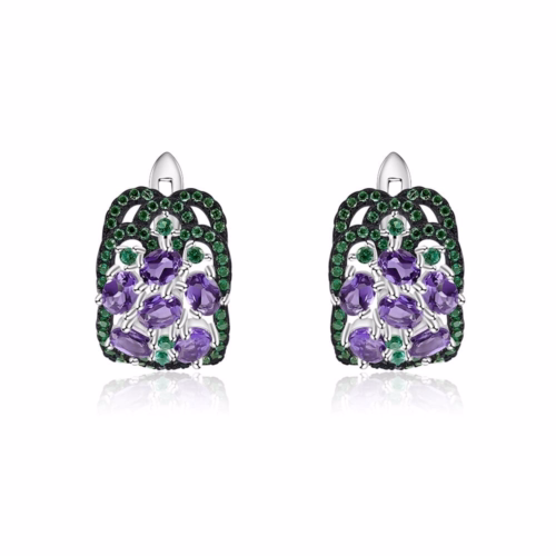 Ohrringe Silber mit Natürlich Amethyst